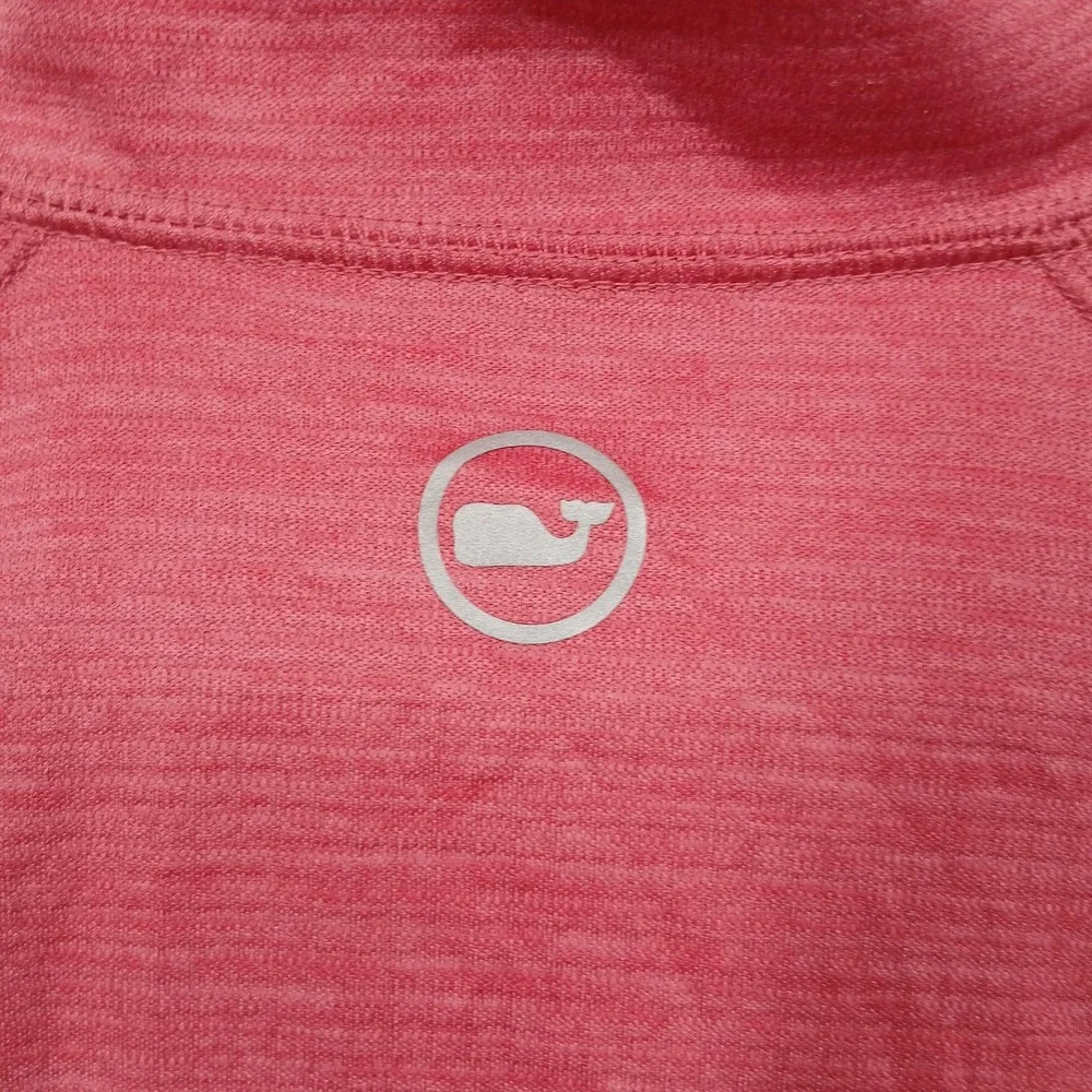 Vineyard Vines Pullover Mens XL Red Quarter Zip Long‎ Sleeve Polyester Outdoor